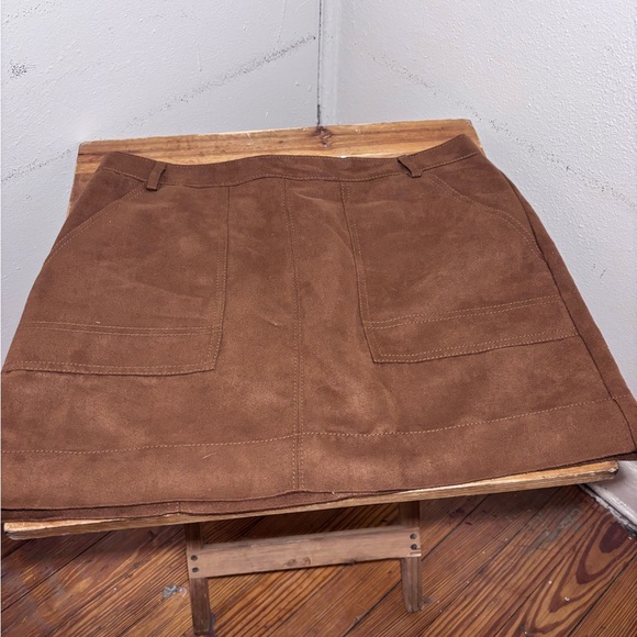 Hinge by Nordstrom Faux Suede Mini Skirt - Picture 2 of 12